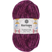 Yumurcak Kadife El Örgü Ipi Mürdüm K726