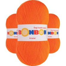 Kapamarka Kristal El Örgü Lif Ipi Turuncu 98215 3 Ad.