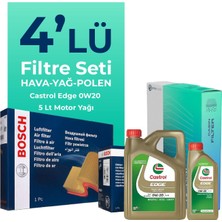 Bosch Mitsubishi Eclipse Cross 1.5 Filtre Bakım Seti Castrol Motor Yağlı (2017-2021) 4 Lü