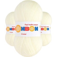 Kapamarka Kristal El Örgü Lif Ipi Açık Krem 98223 3 Ad.