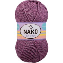 Elite Baby El Örgü Ipi Tüylenmeyen Bebek Yünü Pembe Gri 21352