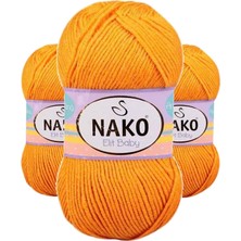 Kapamarka Elite Baby El Örgü Ipi Tüylenmeyen Bebek Yünü Portakal Kabuğu 4038 3 Ad.