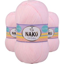 Kapamarka Elite Baby El Örgü Ipi Tüylenmeyen Bebek Yünü Soft Pembe 2892 3 Ad.