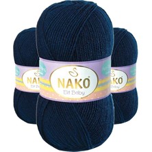 Kapamarka Elite Baby El Örgü Ipi Tüylenmeyen Bebek Yünü Lacivert 10094 3 Ad.