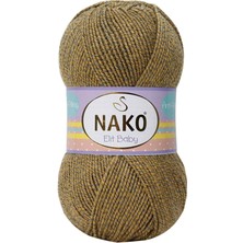 Elite Baby El Örgü Ipi Tüylenmeyen Bebek Yünü Sarı Gri 21354