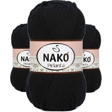 Kapamarka Pırlanta Amigurumi El Örgü Ipi Yünü Siyah 217 3 Ad.