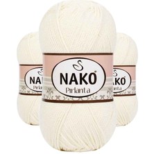 3 Adet Pırlanta Amigurumi El Örgü Ipi Yünü Ekru 300