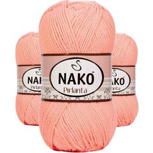 Kapamarka Pırlanta Amigurumi El Örgü Ipi Yünü Somon 3148 3 Ad.