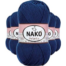5 Adet Pırlanta Amigurumi El Örgü Ipi Yünü Lacivert 4253