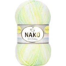 Elit Baby Mini Batik Bebe El Örgü Ipi Sarı Yeşil 32424