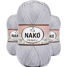 Kapamarka Pırlanta Amigurumi El Örgü Ipi Yünü Açık Gri 130 3 Ad.