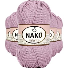 5 Adet Pırlanta Amigurumi El Örgü Ipi Yünü Pudra 10639