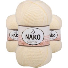 Kapamarka Süper Inci El Örgü Ipi Krem 256 3 Ad. 100 Gr