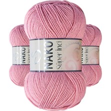 Kapamarka Süper Inci El Örgü Ipi Gül Kurusu 275 3 Ad. 100 Gr