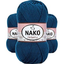 Kapamarka Pırlanta Amigurumi El Örgü Ipi Yünü Petrol Mavi 10328 3 Ad.