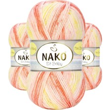 Kapamarka Mini Batik Bebe El Örgü Ipi Turuncu Sarı 32430 3 Ad.