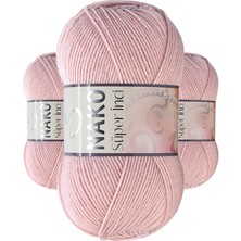 Kapamarka Süper Inci El Örgü Ipi Pembemsi Pudra 10275 3 Ad. 100 Gr