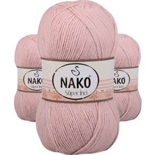 Kapamarka Süper Inci El Örgü Ipi Açık Pudra 1479 3 Ad. 100 Gr