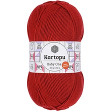 Baby One Tüylenmeyen El Örgü Ipi Yünü Koyu Kırmızı K129