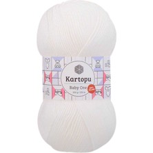 Baby One Tüylenmeyen El Örgü Ipi Yünü Kar Beyaz K010
