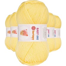 Kartopu 5 Adet Baby One Tüylenmeyen El Örgü Ipi Yünü Açık Sarı K331