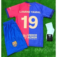 Barcelona 2024/25 Lamıne Yamal Iç Saha  Çocuk Forması 4 Lü Set