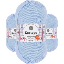 Kapamarka Baby One Tüylenmeyen El Örgü Ipi Yünü Mavi K544 3 Ad.