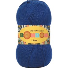 Lüks Patik Ipi Yünü Saks Mavi 98488