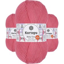 Kapamarka Baby One Tüylenmeyen El Örgü Ipi Yünü Şeker Pembe K244 3 Ad.