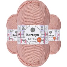 Kapamarka Baby One Tüylenmeyen El Örgü Ipi Yünü Pudra K258 3 Ad.