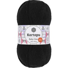 Baby One Tüylenmeyen El Örgü Ipi Yünü Siyah K940