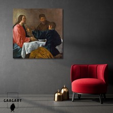 Kare Kanvas Tablo Ünlü Eserler Diego Velázquez The Supper At Emmaus 1622–23
