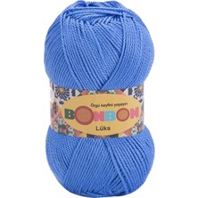 Lüks Patik Ipi Yünü Denim Mavi 98339