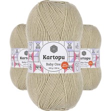 Kapamarka Baby One Tüylenmeyen El Örgü Ipi Yünü Bej K861 3 Ad.