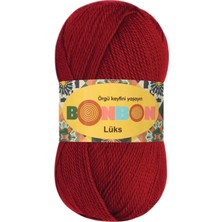 Lüks Patik Ipi Yünü Koyu Kırmızı 98296