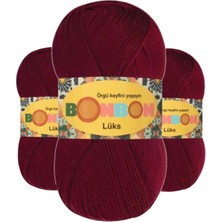 Kapamarka Lüks Patik Ipi Yünü Bordo 98220 3 Ad.