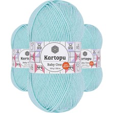 3 Adet Baby One Tüylenmeyen El Örgü Ipi Yünü Bebe Mavi K578