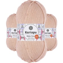 Kapamarka Baby One Tüylenmeyen El Örgü Ipi Yünü Pudra K1873 3 Ad.