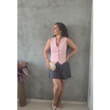 Filiz Yılmaz Butik Astarlı Dokuma Yelek