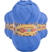 5 Adet Lüks Patik Ipi Yünü Denim Mavi 98339