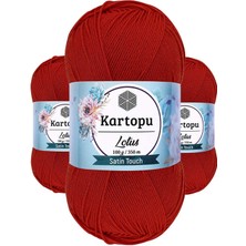 3 Adet Lotus Bikini Büstiyer Bluz Örgü Ipi  K101 Nar Çiçeği