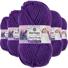 Kartopu 5 Adet Super Chunky Kalın Kışlık El Örgü Ipliği 100 gr K725