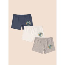 Erkek Çocuk Organik Pamuklu Likralı Boxer Space Adventure 6'lı Paket