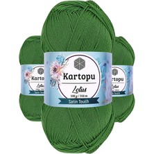 Kapamarka Lotus Bikini Büstiyer Bluz Örgü Ipi K486 Çam Yeşili 3 Ad.