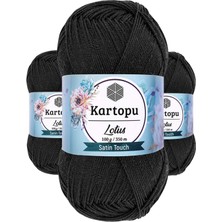 Kapamarka Lotus Bikini Büstiyer Bluz Örgü Ipi K940 Siyah 3 Ad.