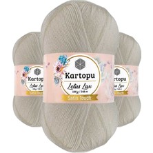 3 Adet Lotus Lux Bikini Büstiyer Bluz Simli Örgü Ipi K019 Açık Krem