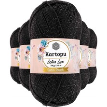 5 Adet Lotus Lux Bikini Büstiyer Bluz Simli Örgü Ipi K940 Siyah