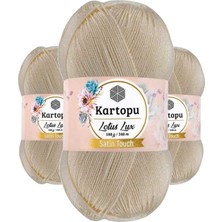 Kapamarka Lotus Lux Bikini Büstiyer Bluz Simli Örgü Ipi K025 Krem 3 Ad.