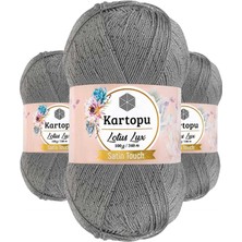 3 Adet Lotus Lux Bikini Büstiyer Bluz Simli Örgü Ipi K941 Açık Gri