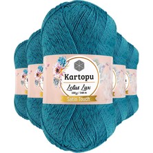 Kartopu 5 Adet Lotus Lux Bikini Büstiyer Bluz Simli Örgü Ipi K512 Turquaz